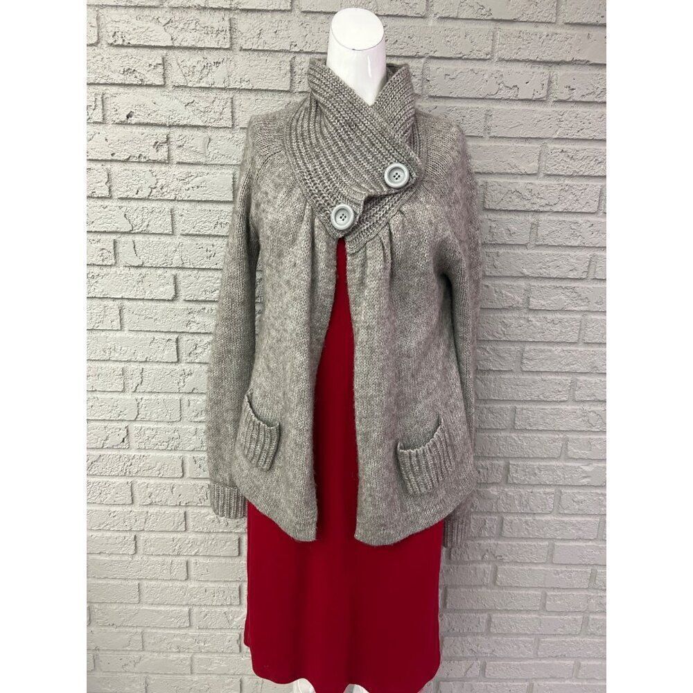 Springfield Women Gray Alpaca / Wool Blend Long Sleeve Sweater Size L